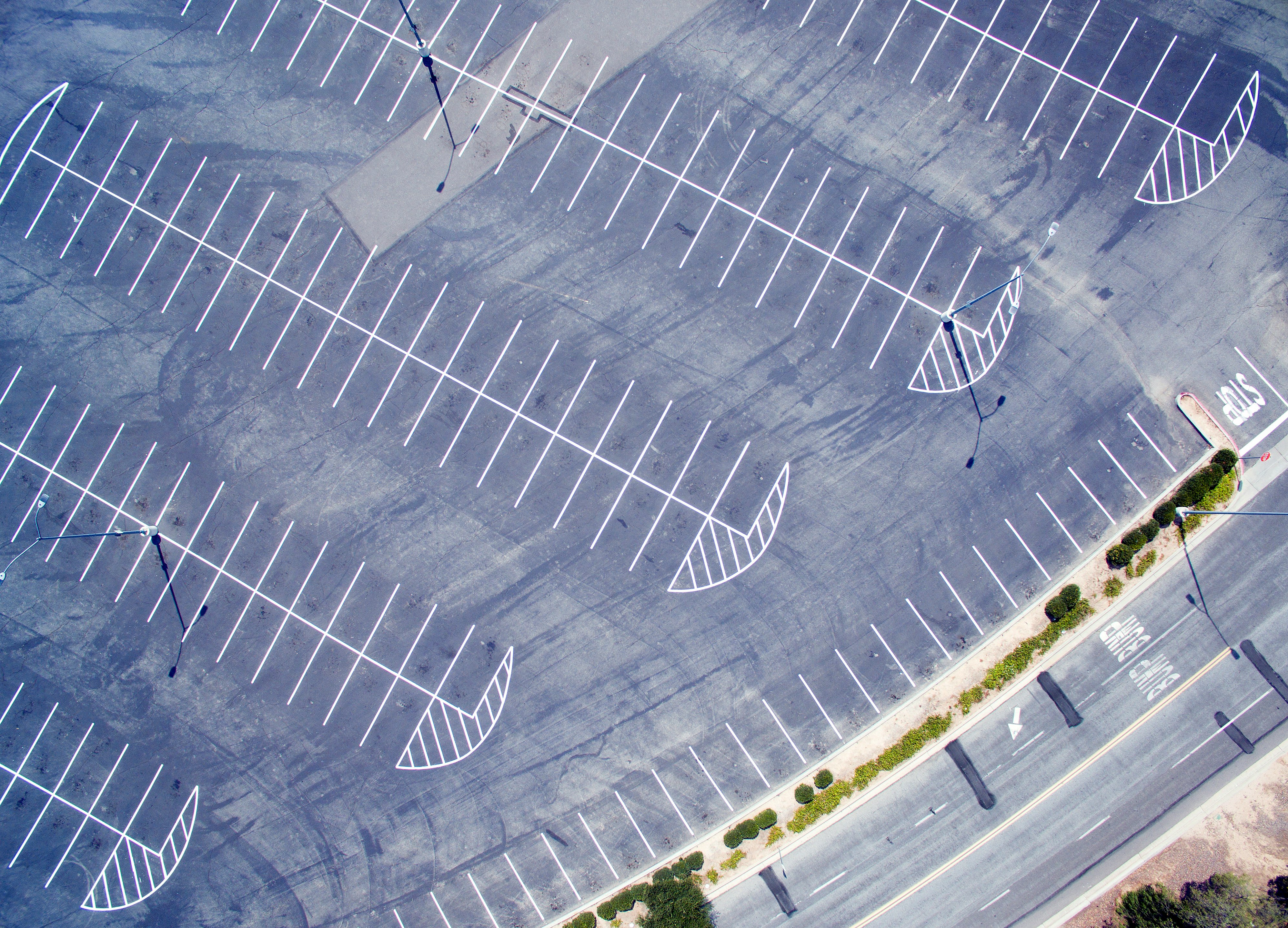 bird's eye view photo of gray road